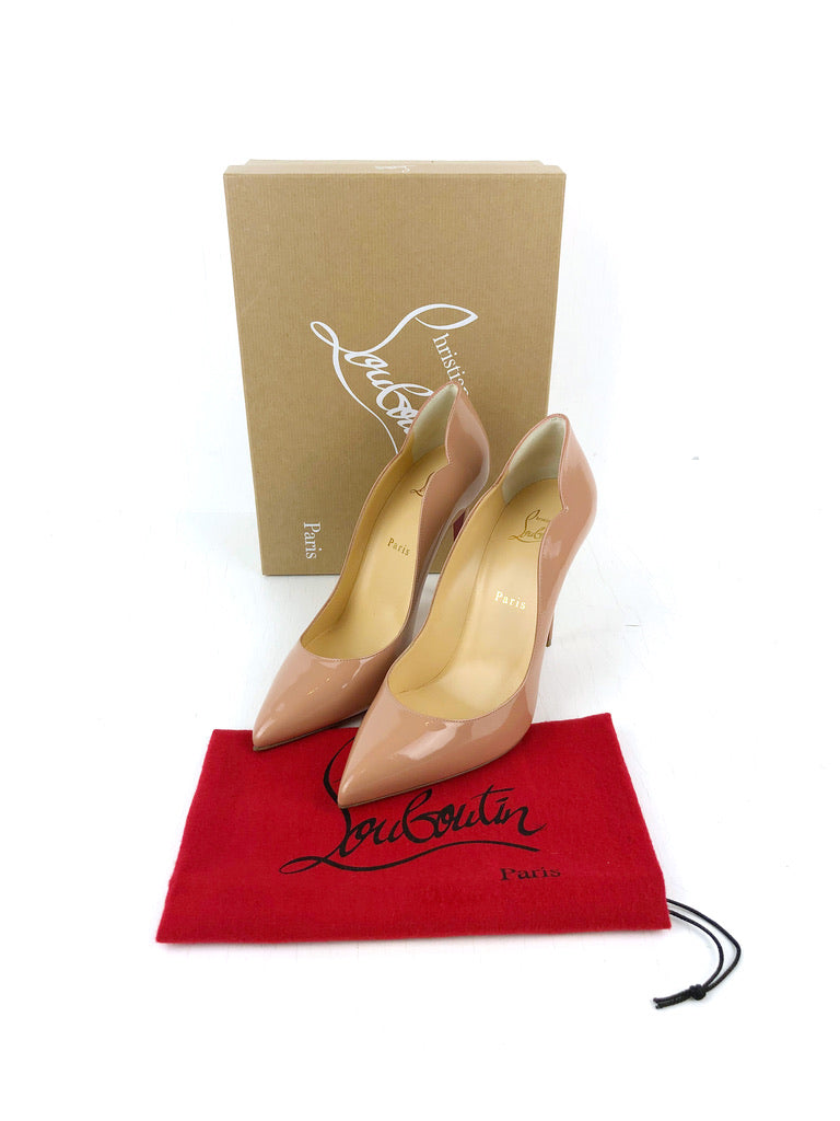 Christian Louboutin - Hot Chic 100 Patent Nude - Str 39,5