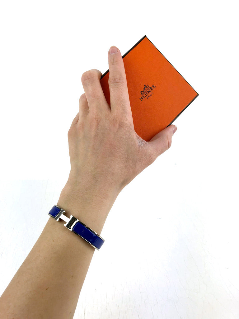 Hermes Armbånd - Blåt - Str Gm (18 cm)