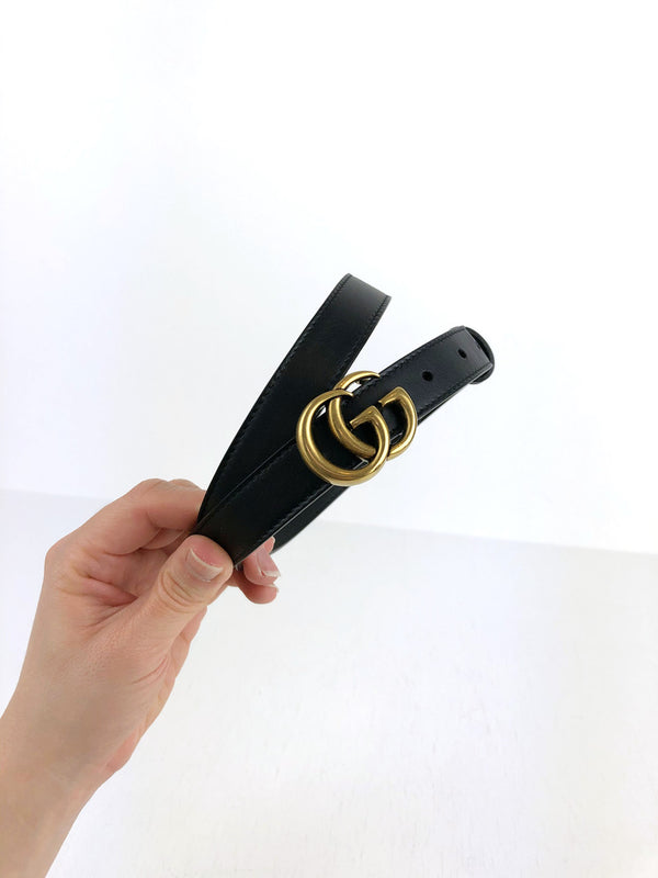 Gucci Marmont Smalt bælte - Str 90