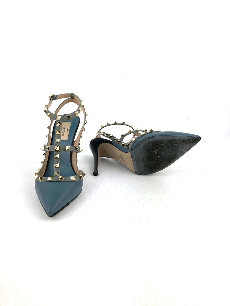 Valentino Rockstud Stiletter Blå - Str 40