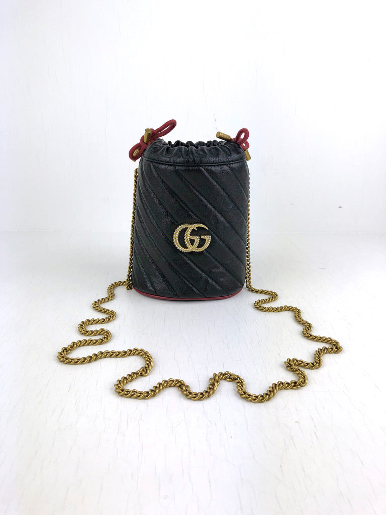 Gucci GG Marmont Mini Bucket - Sort