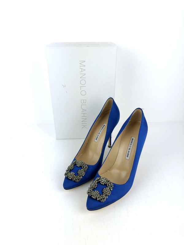 Manolo Blahnik Stiletter I Blå Str - Str 40
