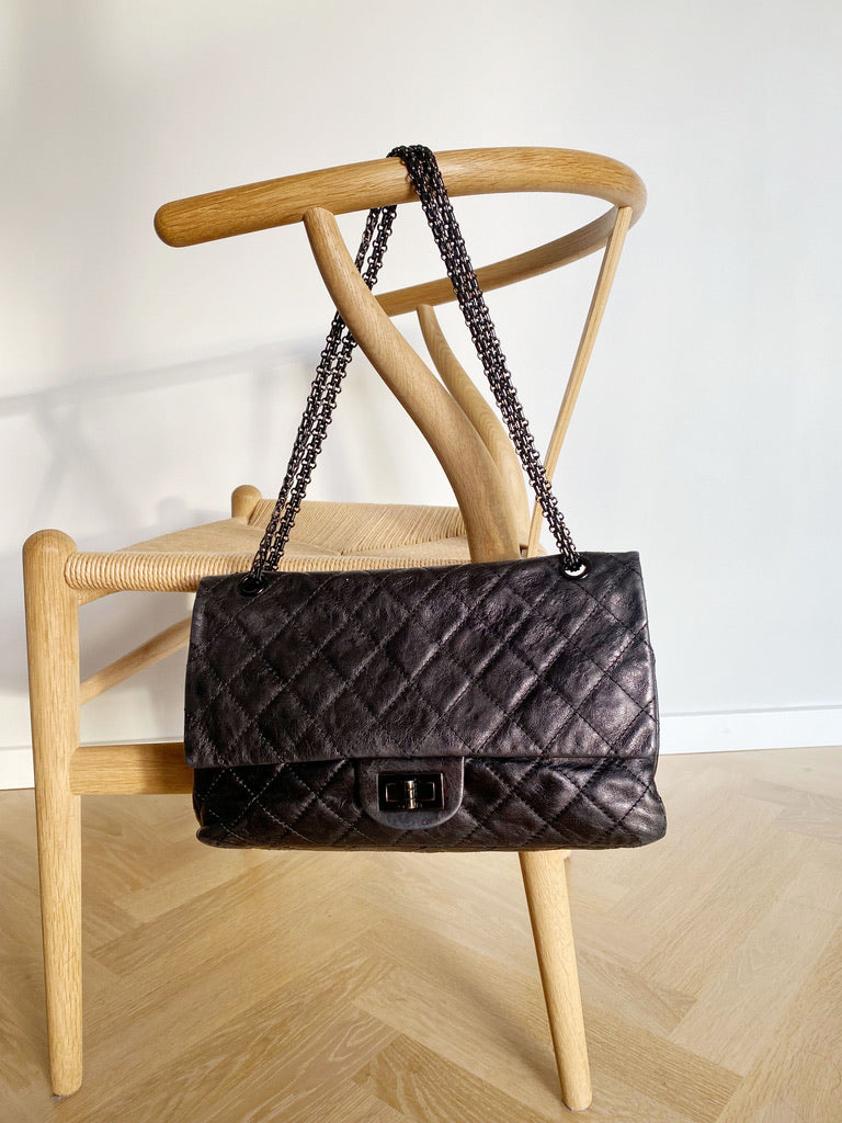 Maxi 2.55 Handbag - Farve Grå-sort