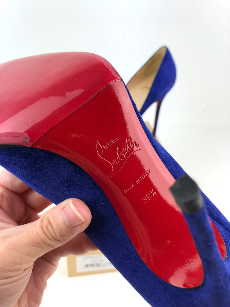 Christian Louboutin Stiletter - Str 39,5 - Blå