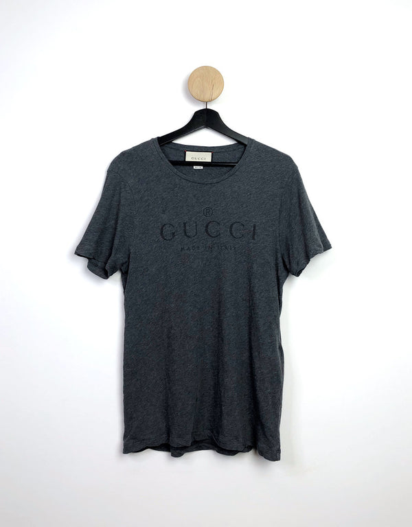 Gucci Grå T-Shirt - Str L ( Lille i størrelsen ca som str S/M)