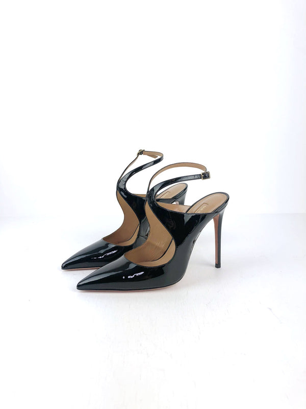 Aquazzura Stiletter Sort Lak - Str 37