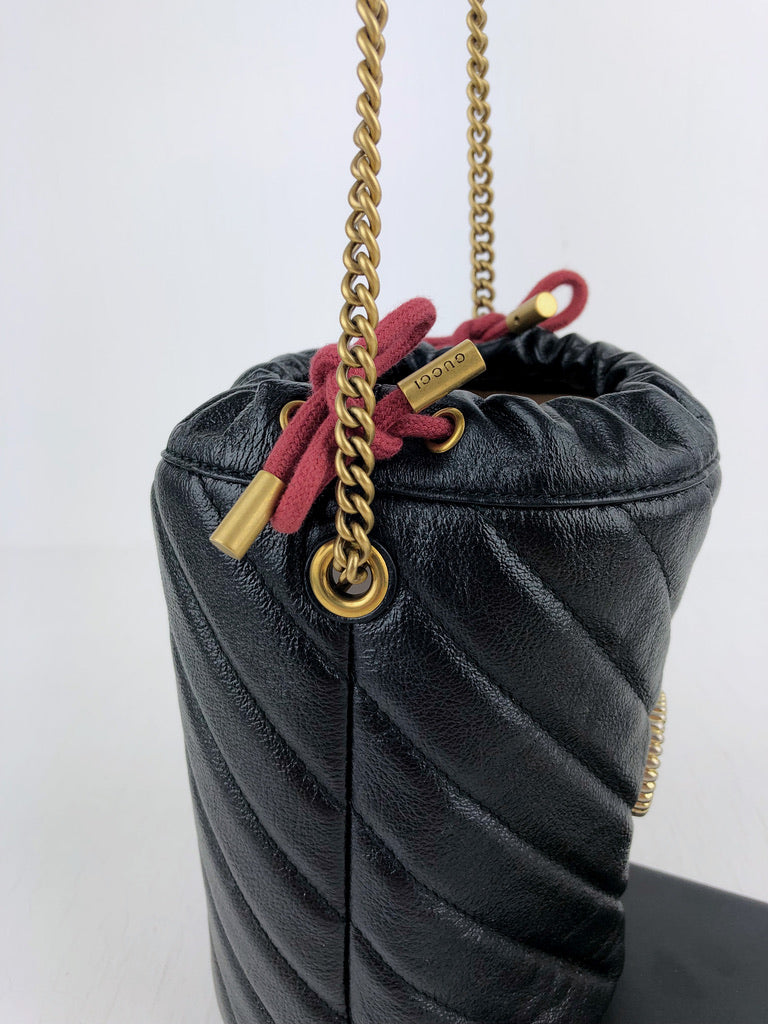 Gucci GG Marmont Mini Bucket - Sort