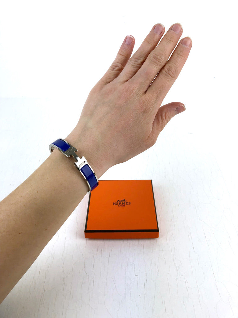 Hermes Armbånd - Blåt - Str Gm (18 cm)