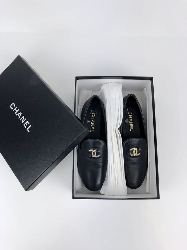 Chanel Loafers/Sko - Str 38 (Små i størrelsen)