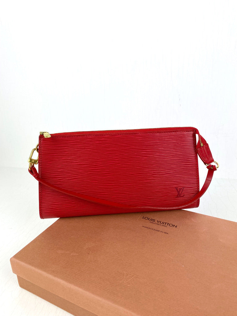 Louis Vuitton Epi Pochette Taske - Rød
