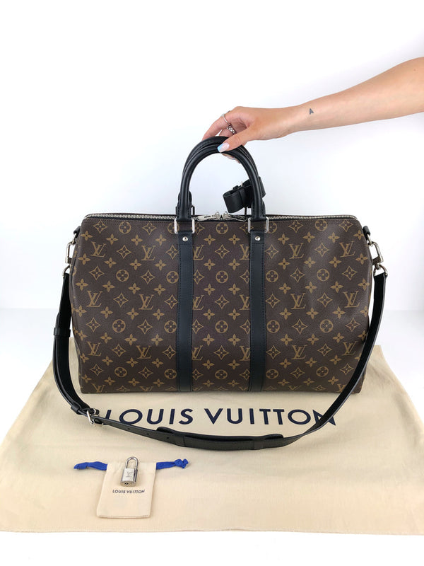 Louis Vuitton Keepal 45 Bandouliere Macassar