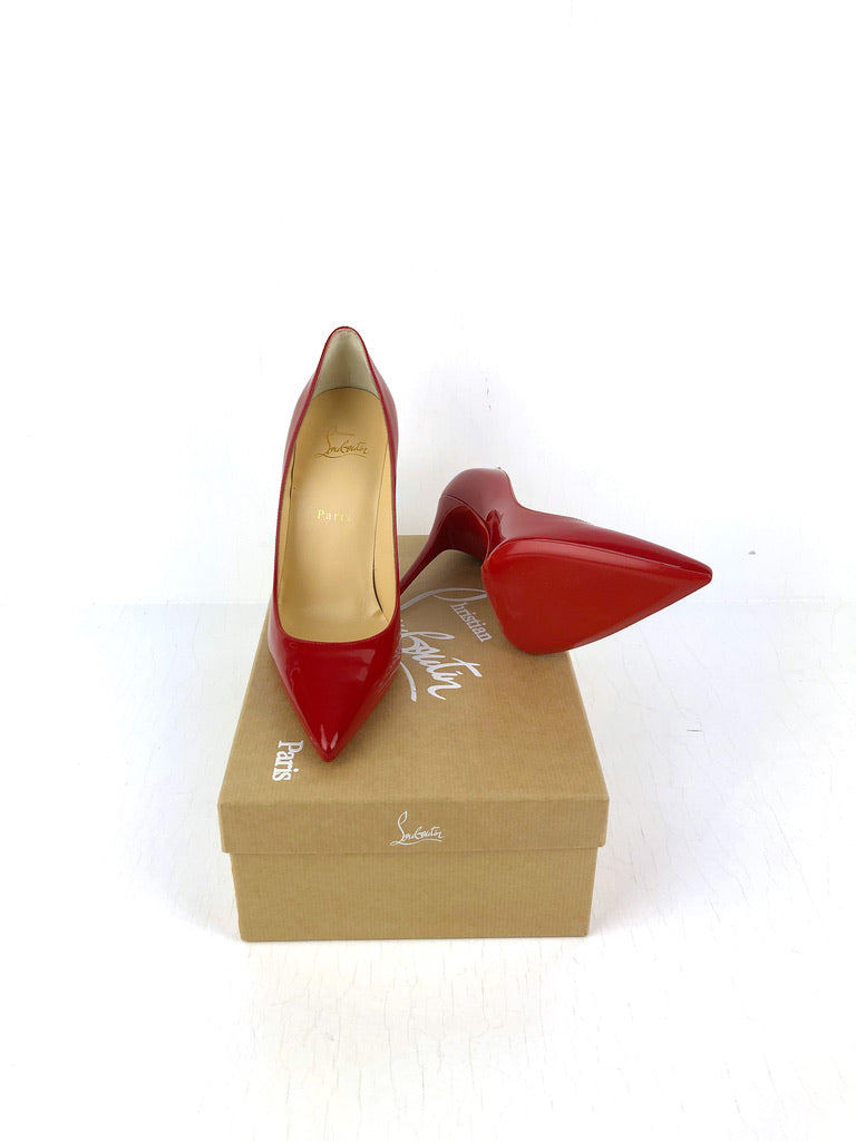 Christian Louboutin Kate 100 Stiletter - Str 39 (Rød)