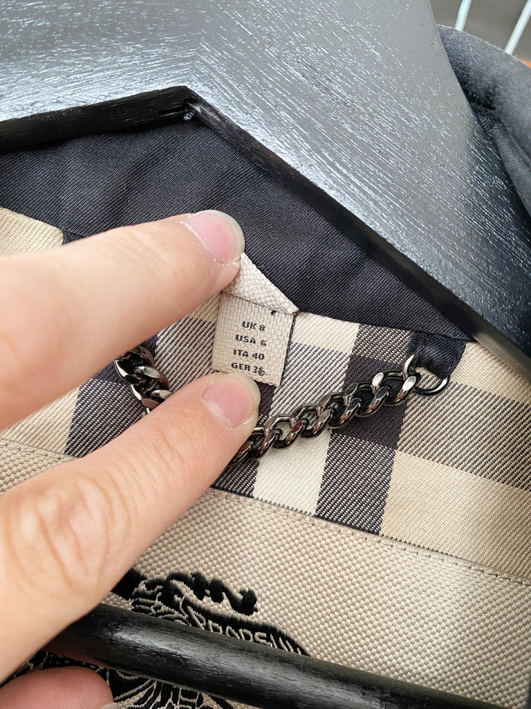 Burberry Trenchcoat/Jakke - Str Uk8/Us6/ It40 - Passer ca S/Lille M