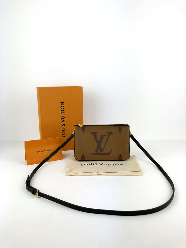 Louis Vuitton Double Zip Pochette Taske - Monogram Canvas