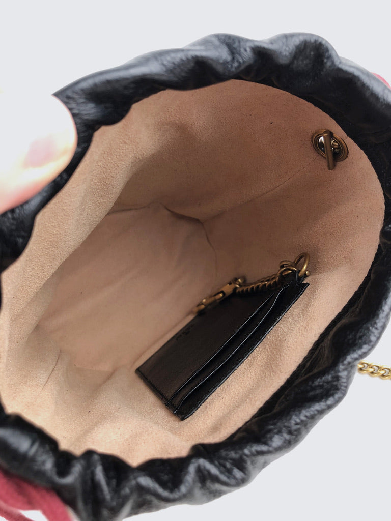 Gucci GG Marmont Mini Bucket - Sort
