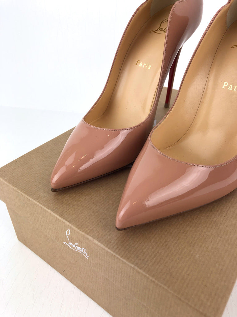 Christian Louboutin - Hot Chic 100 Patent Nude - Str 39,5