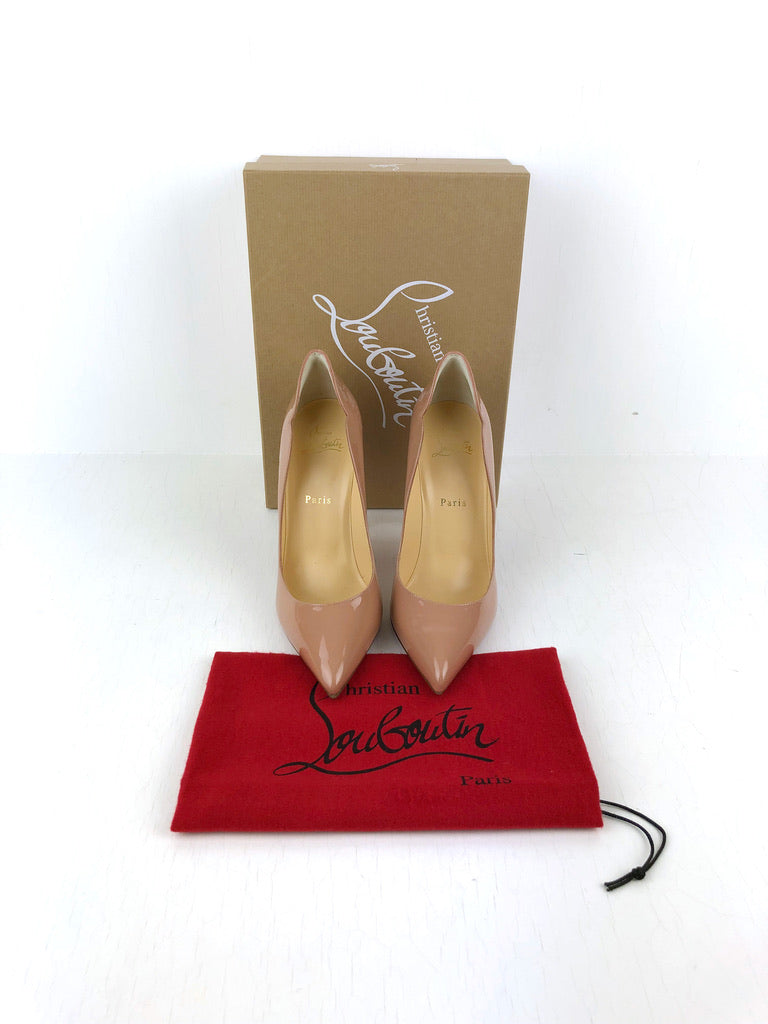 Christian Louboutin - Hot Chic 100 Patent Nude - Str 39,5