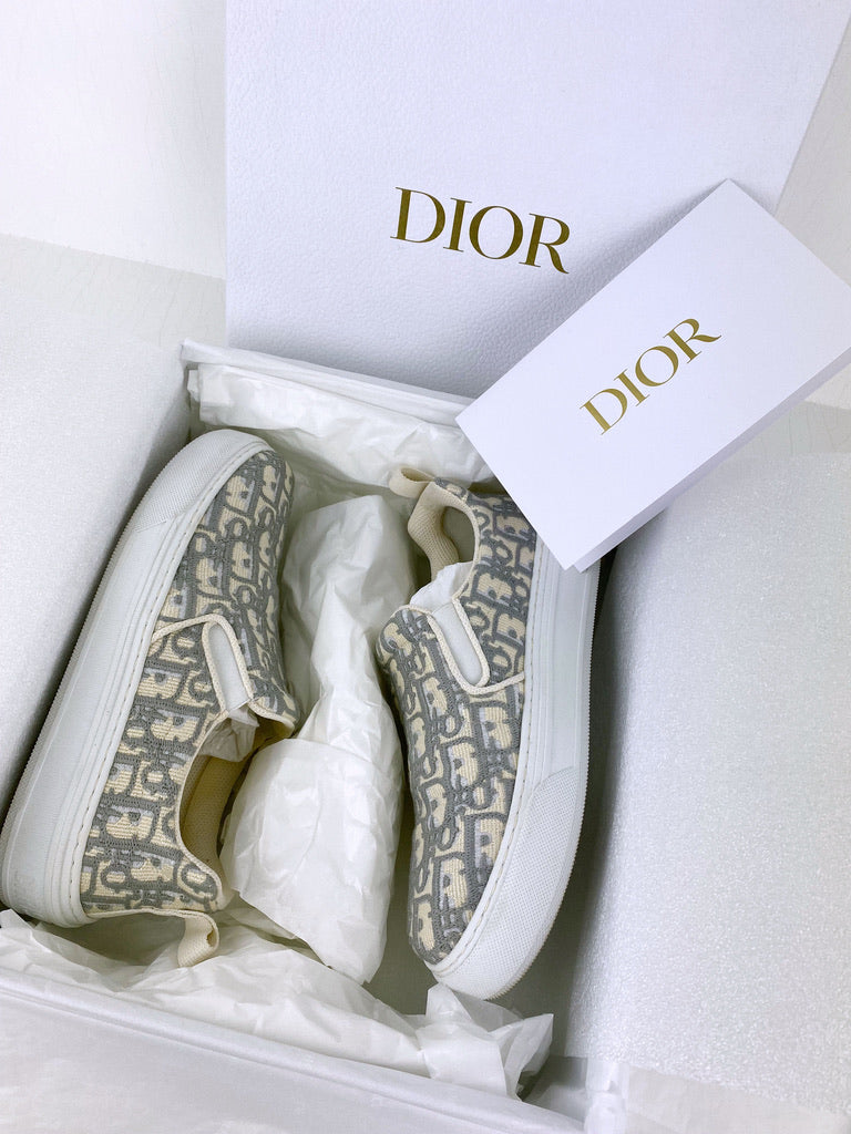 Dior Solar Grey Stone Sneakers - Str 38 - (Nypris ca 6300 kr)