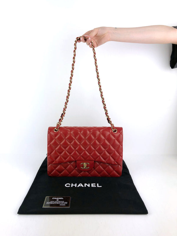 Chanel Large Flap Bag - Rød