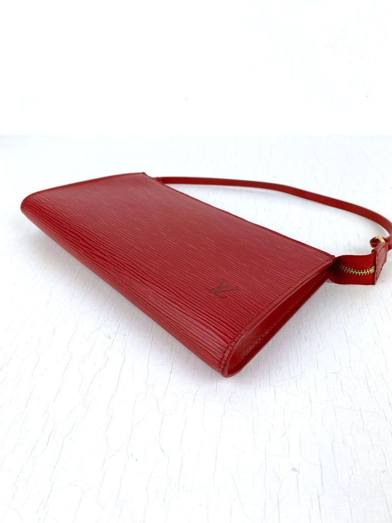Louis Vuitton Epi Pochette Taske - Rød