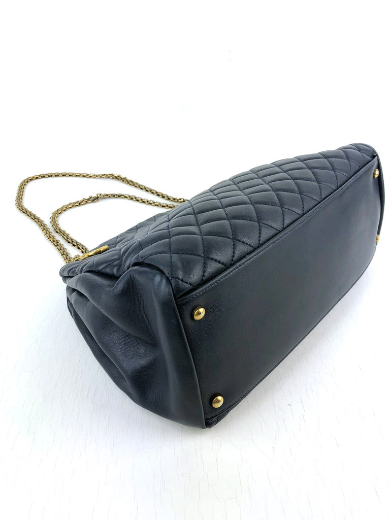 Chanel Mademoiselle Bowling Bag/Taske Mørkeblå