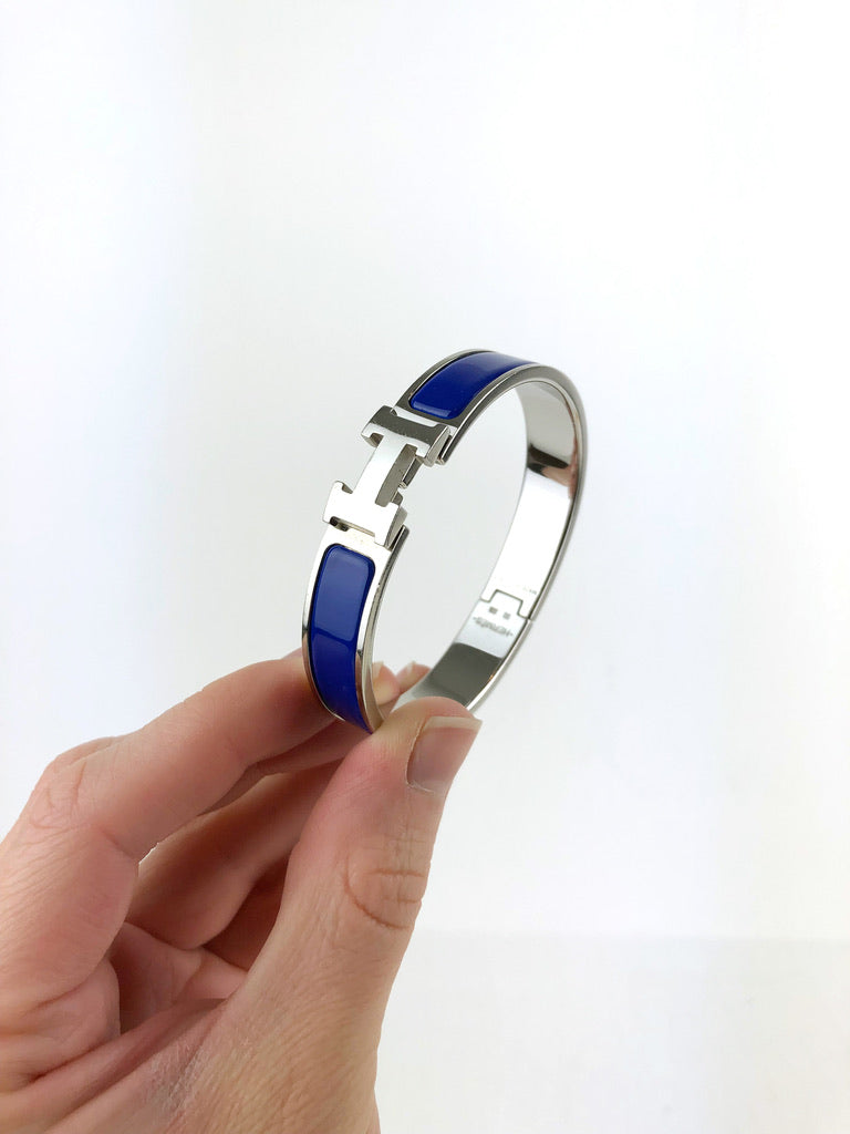 Hermes Armbånd - Blåt - Str Gm (18 cm)