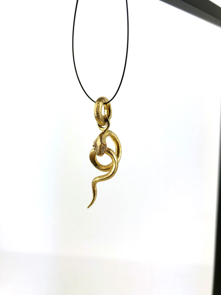 Ole Lynggaard Snakes Sweet Drop Charm/Vedhæng  - 18 Karat Guld Med Diamanter