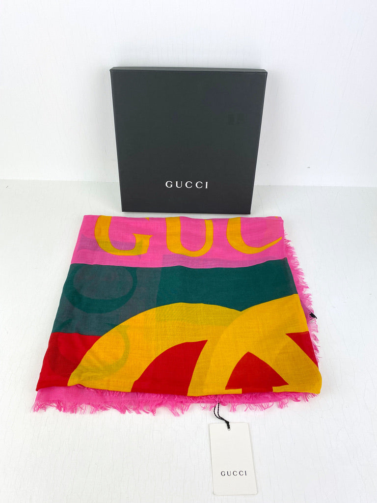 Gucci Tørklæde - Mål: 140x140 Cm
