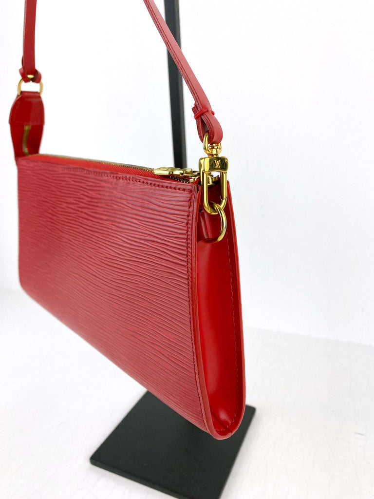 Louis Vuitton Epi Pochette Taske - Rød