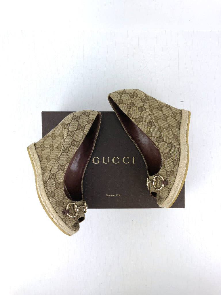 Gucci Sko Med Kilehæl- Str 37,5