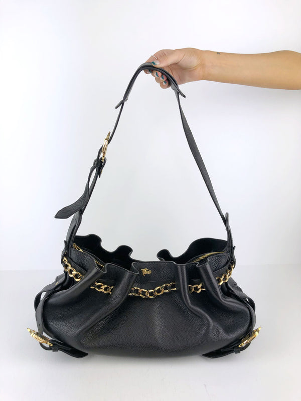 Burberry Taske Sort Med Guldhardware