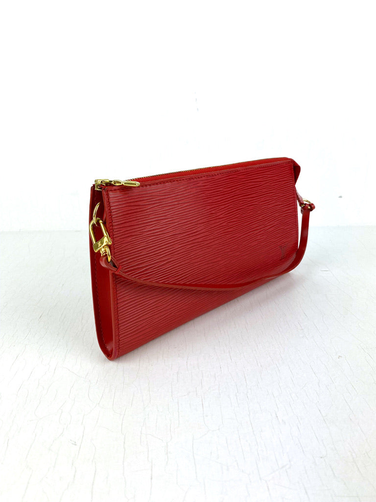 Louis Vuitton Epi Pochette Taske - Rød