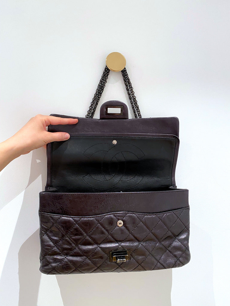 Maxi 2.55 Handbag - Farve Grå-sort