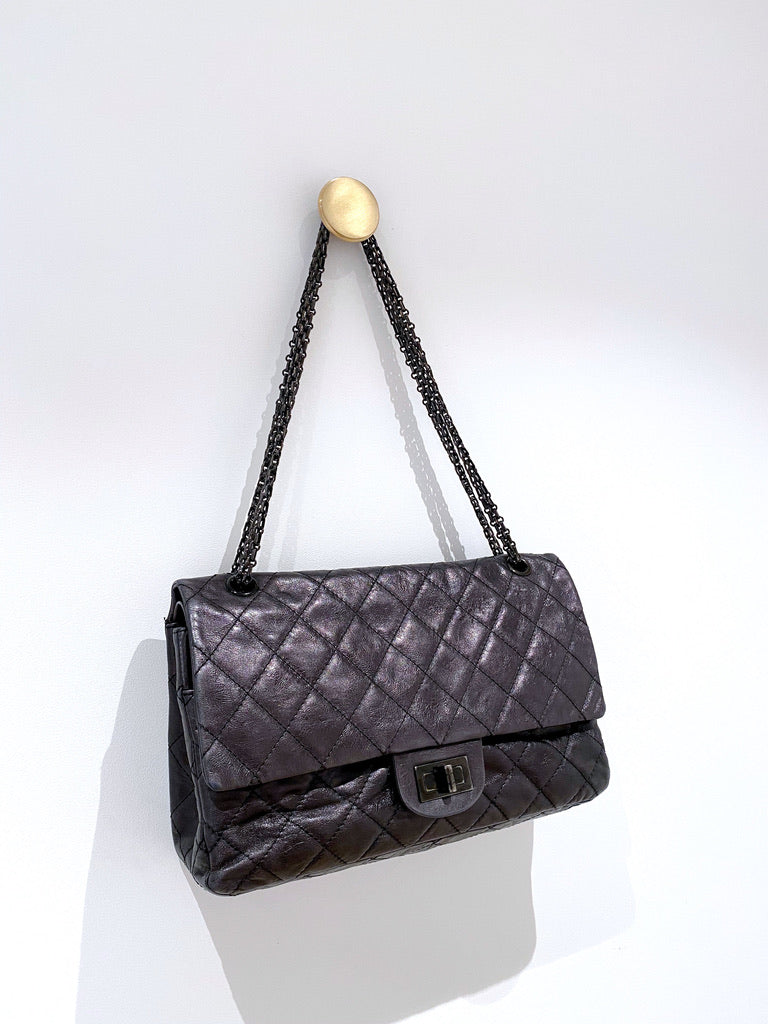 Maxi 2.55 Handbag - Farve Grå-sort