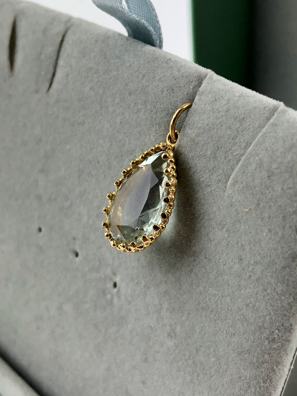 Carre - 18 Karat Guld Vedhæng Med Prasiolit