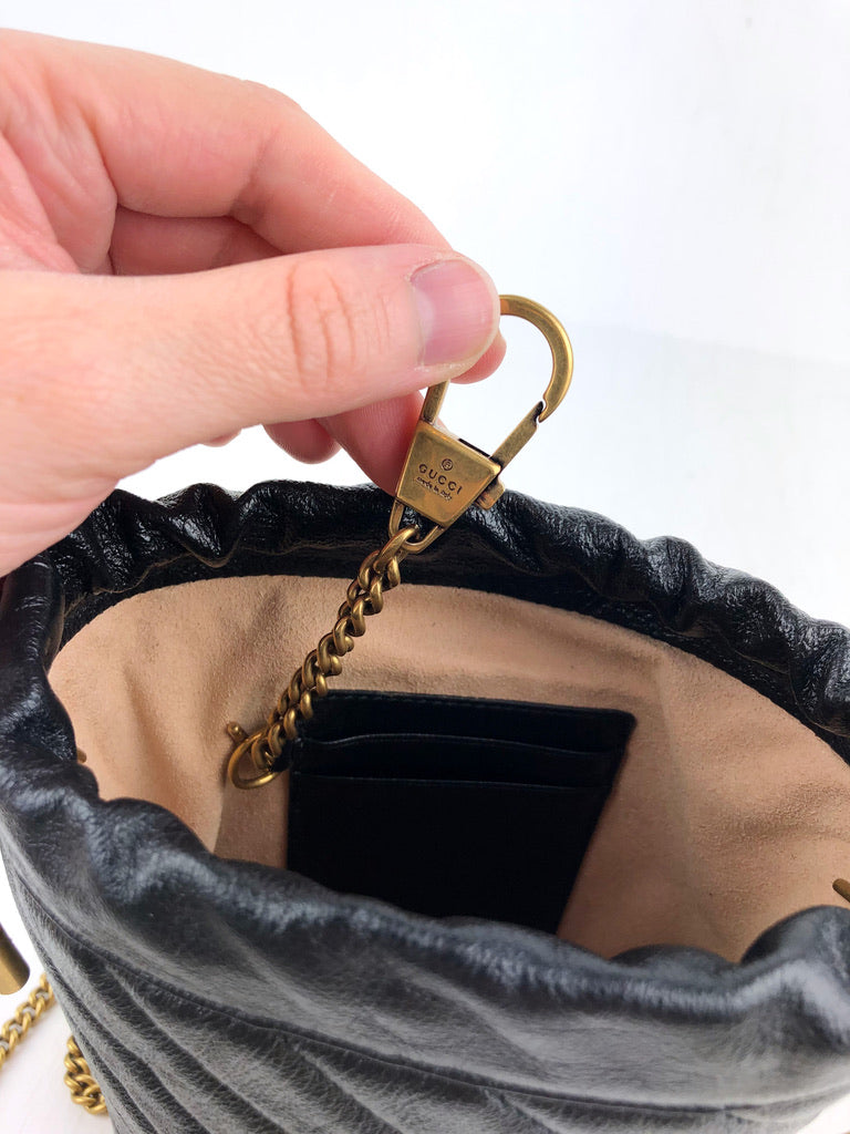 Gucci GG Marmont Mini Bucket - Sort