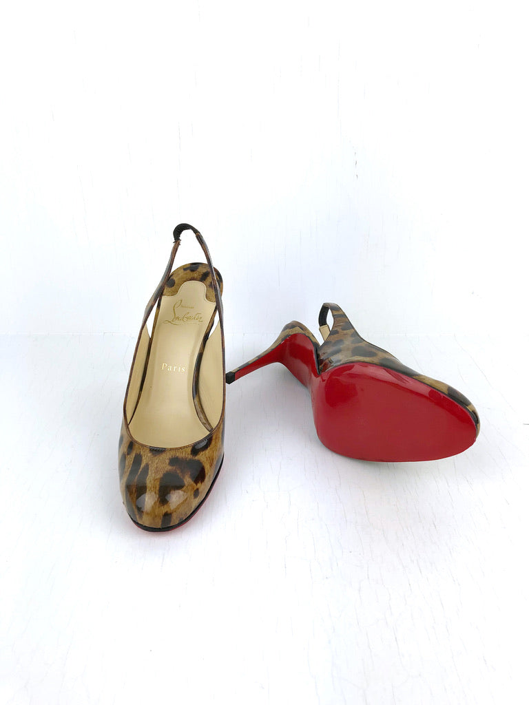 Christian Louboutin Leopard Stiletter - Str 39,5