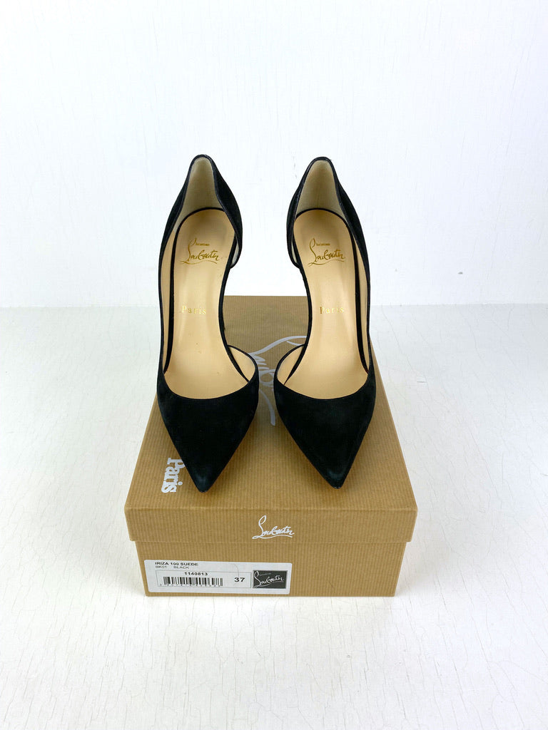 Christian Louboutin Iriza 100 Suede Black  - Stiletter - Str 37