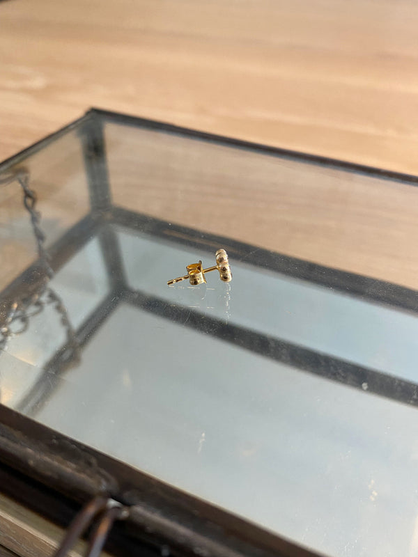 Ørestik fra Carre - 10 K Guld med diamanter