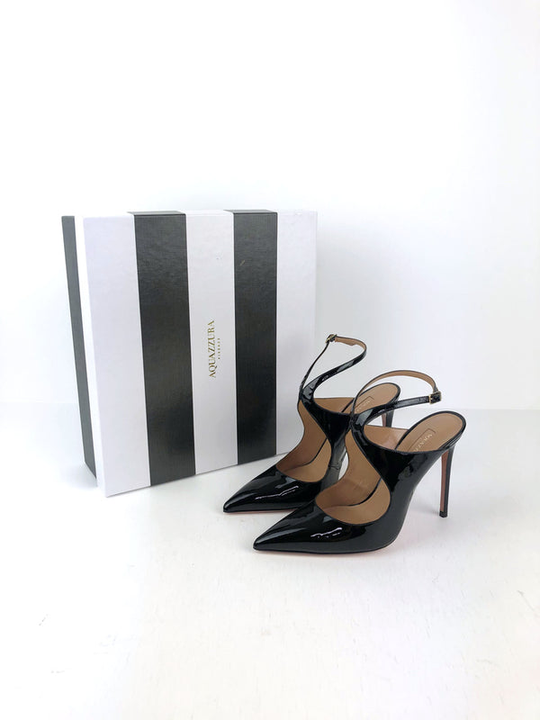 Aquazzura Stiletter Sort Lak - Str 37