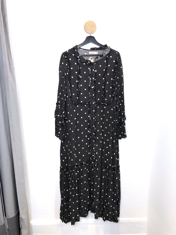 Month Of May Long Dress/Kjole Med Prikker- Str M/L