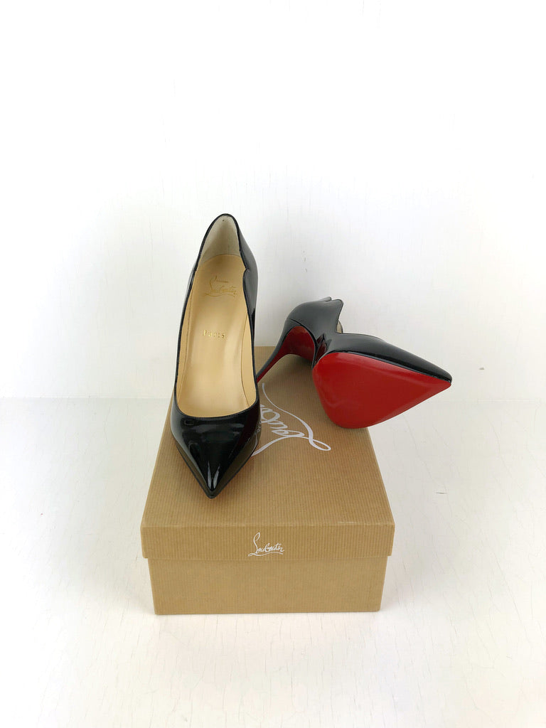 Christian Louboutin - Hot Chic 100 Patent Black - Str 39,5 (Sorte)