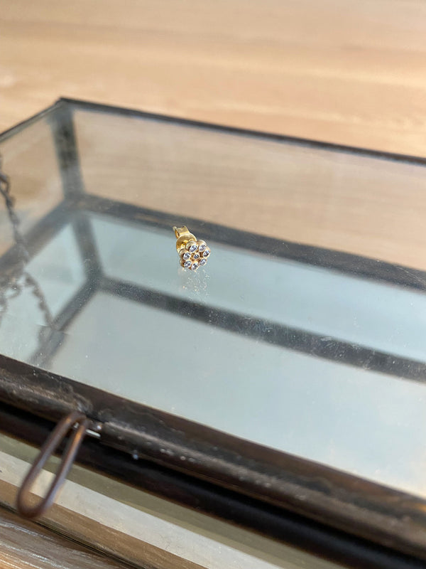 Ørestik fra Carre - 10 K Guld med diamanter