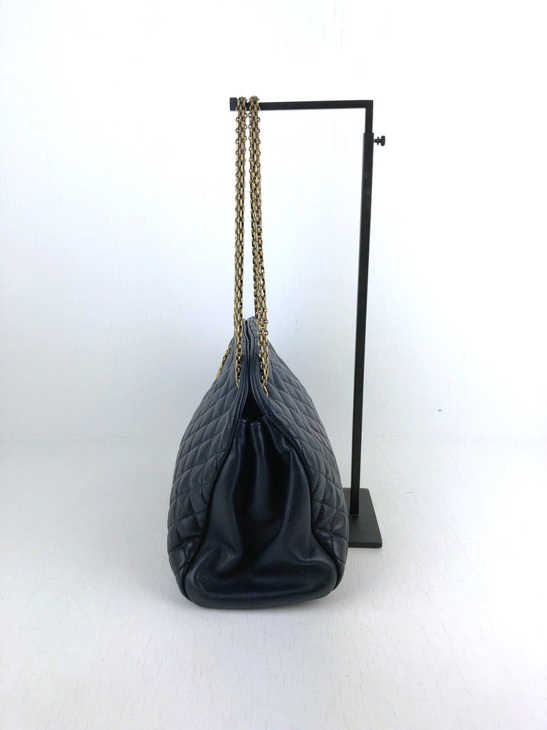 Chanel Mademoiselle Bowling Bag/Taske Mørkeblå