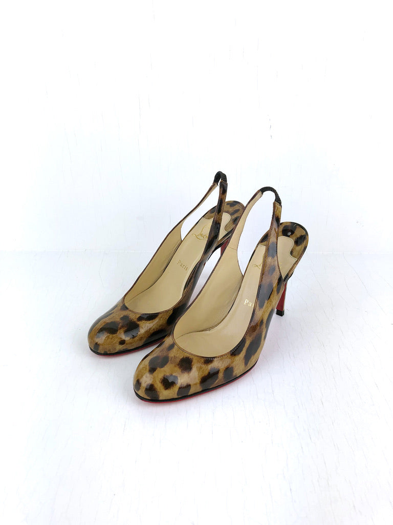 Christian Louboutin Leopard Stiletter - Str 39,5