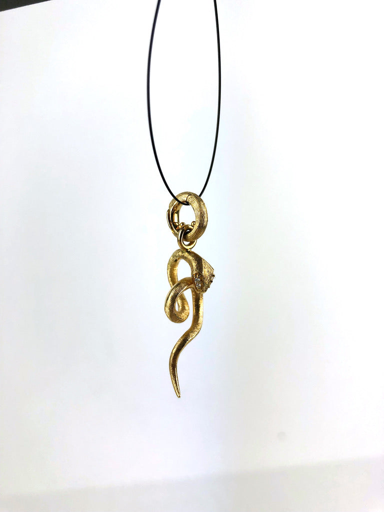 Ole Lynggaard Snakes Sweet Drop Charm/Vedhæng  - 18 Karat Guld Med Diamanter