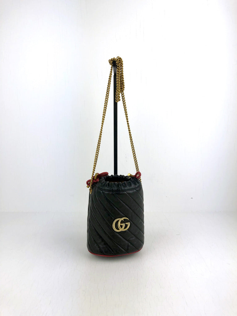 Gucci GG Marmont Mini Bucket - Sort
