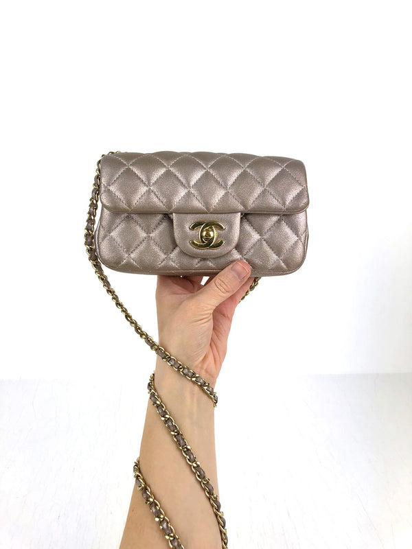 Chanel Mini Flap - Champagnefarvet