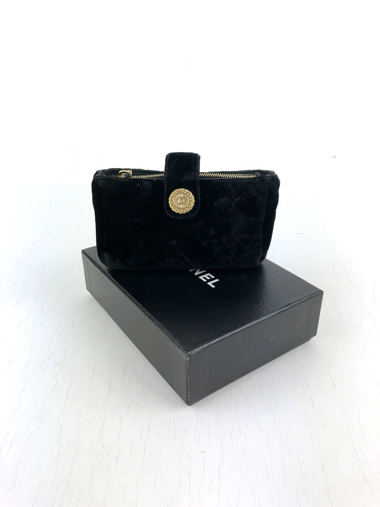 Chanel Pung - Sort Velour