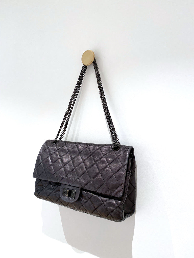 Maxi 2.55 Handbag - Farve Grå-sort